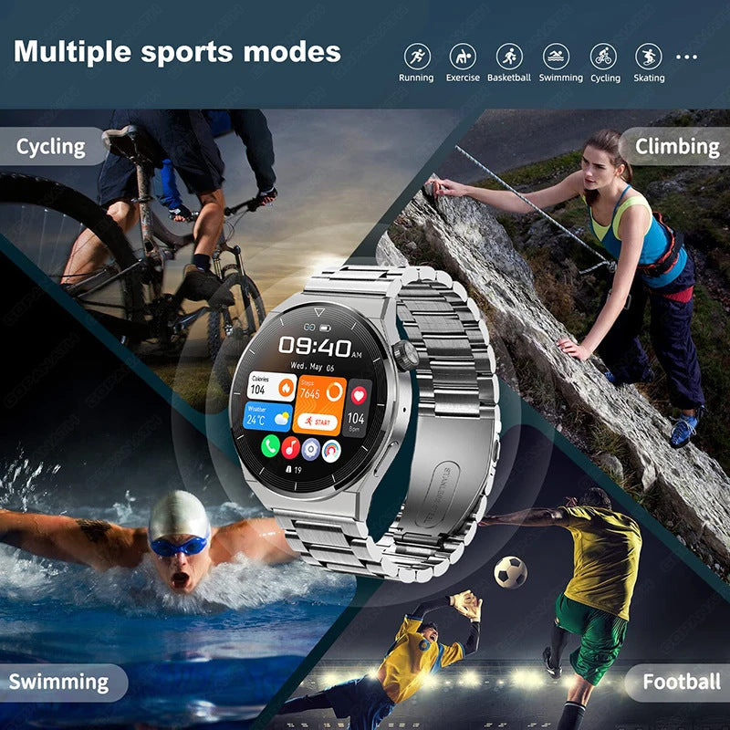 Multiple sports modes featuring the GT3 Pro Multi-function Smart Watch with heart rate monitor, cycling, climbing, swimming, and football tracking.